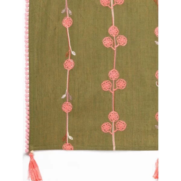 Generic Women's Cotton Opaque Stole (Olive, Length: 1.5 to 2 Mtr)