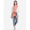 Women's Cotton Opaque Stole (Peach, Length: 1.5 to 2 Mtr)