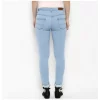 Women's Denim Distressed Buttoned Jeans (Blue)