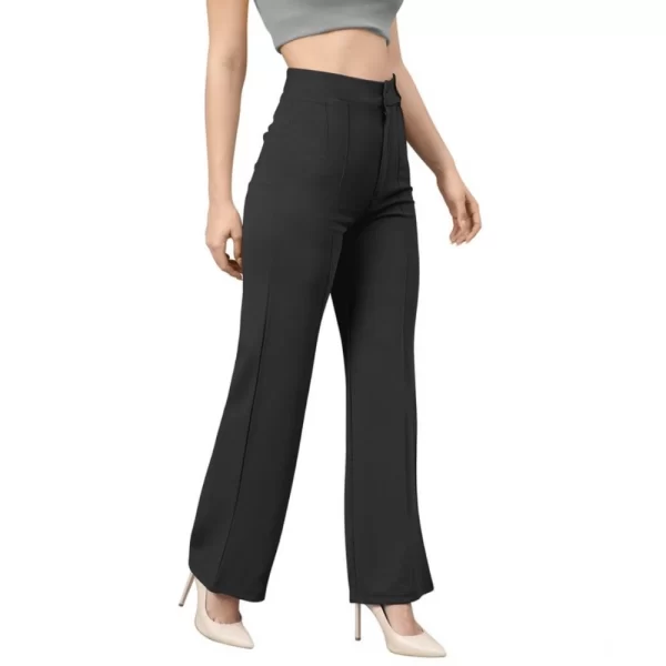 Generic Women's Polyester Cow Pattern Pant (Black)