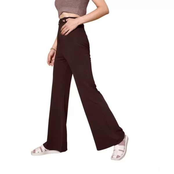 Generic Women's Polyester Cow Pattern Pant (Coffee)