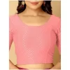 Pack Of_2 Women's Hosiery Short Sleeves Round Neck Non-Padded Blouse (Peach)