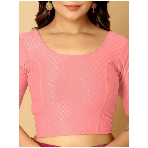 Pack Of_2 Women's Hosiery Short Sleeves Round Neck Non-Padded Blouse (Peach)
