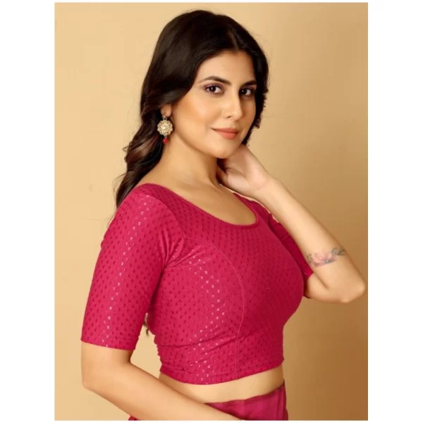 Pack Of_2 Women's Hosiery Short Sleeves Round Neck Non-Padded Blouse (Pink)