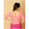 Pack Of_2 Women's Hosiery Short Sleeves Round Neck Non-Padded Blouse (Peach)