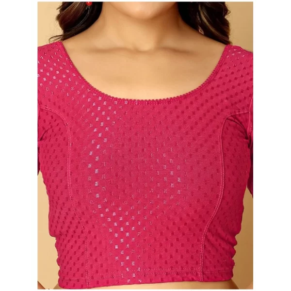 Pack Of_2 Women's Hosiery Short Sleeves Round Neck Non-Padded Blouse (Pink)
