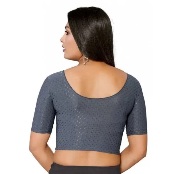 Pack Of_2 Women's Hosiery Short Sleeves Round Neck Non-Padded Blouse (Grey)