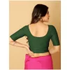Pack Of_2 Women's Hosiery Short Sleeves Round Neck Non-Padded Blouse (Green)