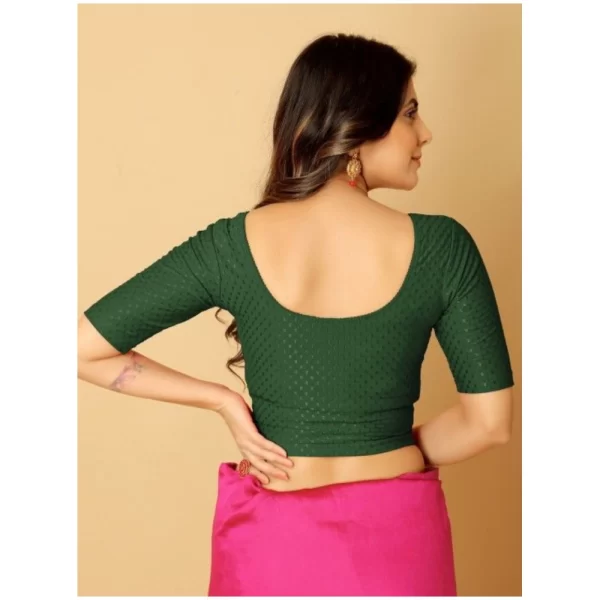 Pack Of_2 Women's Hosiery Short Sleeves Round Neck Non-Padded Blouse (Green)