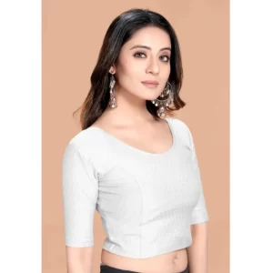Generic Pack Of_2 Women’s Hosiery Short Sleeves Round Neck Non-Padded Blouse (White)