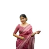 Women's Cotton Printed Saree With Unstitched Blouse (Red, 5.5 Mtr)