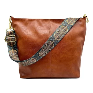 Generic Women’s PU Leather Medium Sling bag Zipper Handbag (Brown)