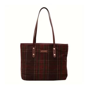 Generic Women’s Woolen  Medium Shoulder Zipper Handbag (Red)