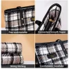 Women's Woolen  Medium Shoulder Zipper Handbag (White)