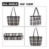 Women's Woolen  Medium Shoulder Zipper Handbag (White)