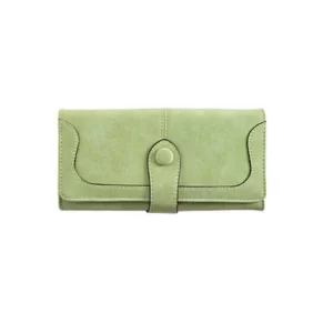 Generic Women’s Faux Leather Medium Snap Button Wallet (Green)