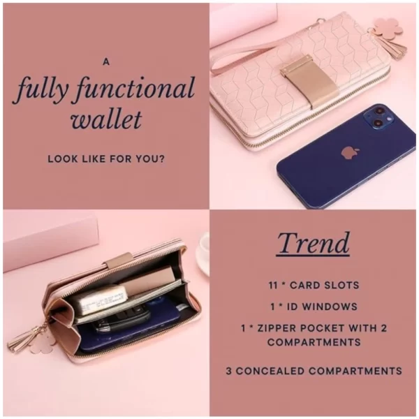 Women's Faux Leather Wallet (Multicolor)