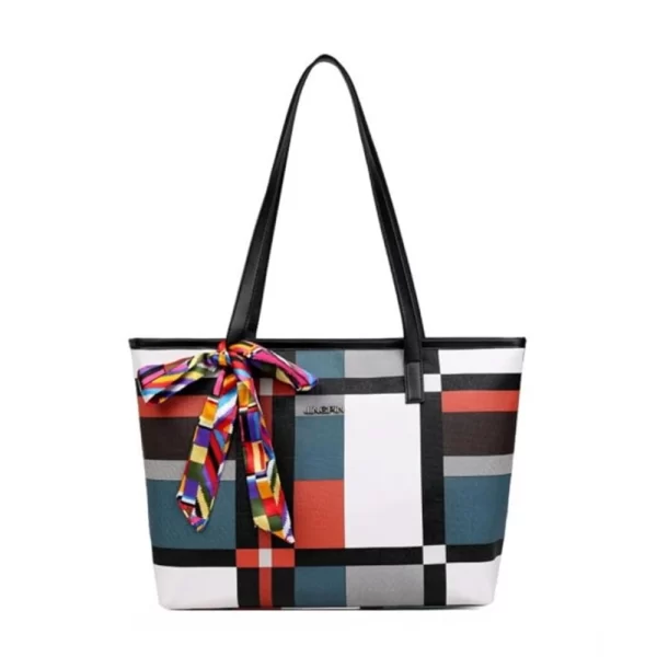 Generic Women's Faux Leather Zipper ToteBag (Multicolor)