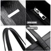 Women's Faux Leather Zipper ToteBag (Multicolor)