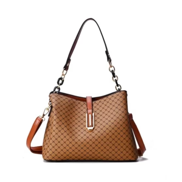 Generic Women's Faux Leather Shoulder Zipper Handbag (Multicolor)
