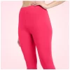 Women's Cotton Blended Solid Ankle legging (Pink)