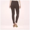 Women's Cotton Blended Solid Churidar leggings (Brown)
