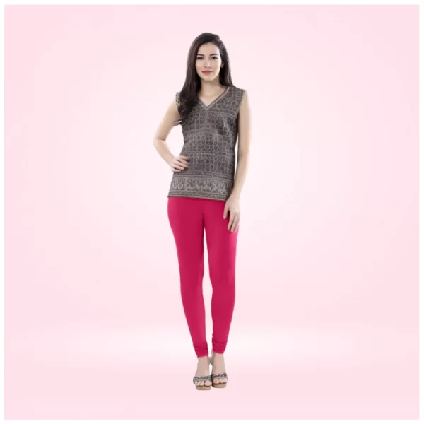 Generic Women's Cotton Blended Solid Churidar leggings (Rani)