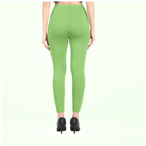 Generic Women's Cotton Blended Solid Ankle legging (Pista Green)