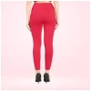 Women's Cotton Blended Solid Ankle legging (Pink)
