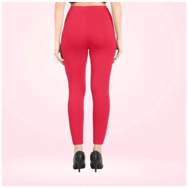Generic Women's Cotton Blended Solid Ankle legging (Pink)