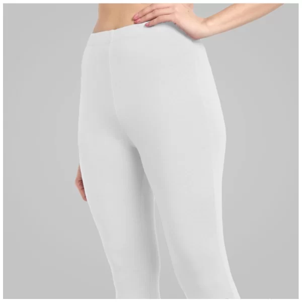 Generic Women's Cotton Blended Solid Ankle legging (White)