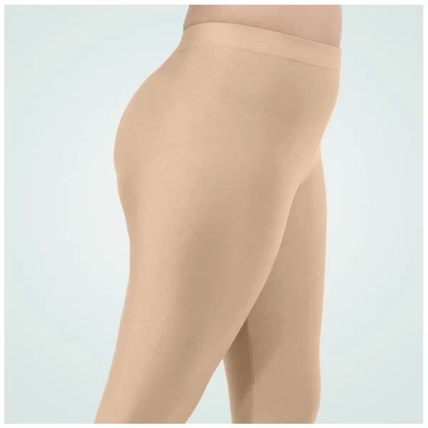 Women's Cotton Blended Solid Shimmer Ankle leggings (Sandal)
