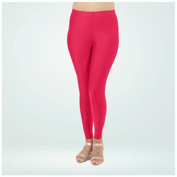 Generic Women's Cotton Blended Solid Shimmer Ankle leggings (Rani)