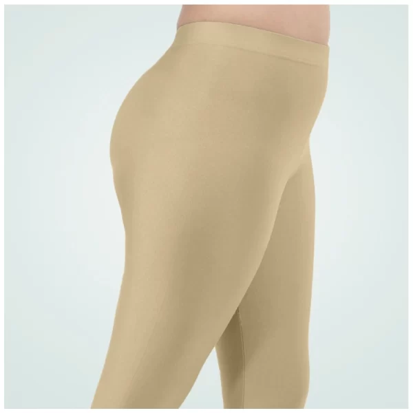 Generic Women's Cotton Blended Solid Shimmer Ankle leggings (New Skin)