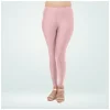 Women's Cotton Blended Solid Shimmer Ankle leggings (Onion)