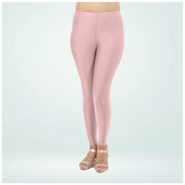 Generic Women's Cotton Blended Solid Shimmer Ankle leggings (Onion)