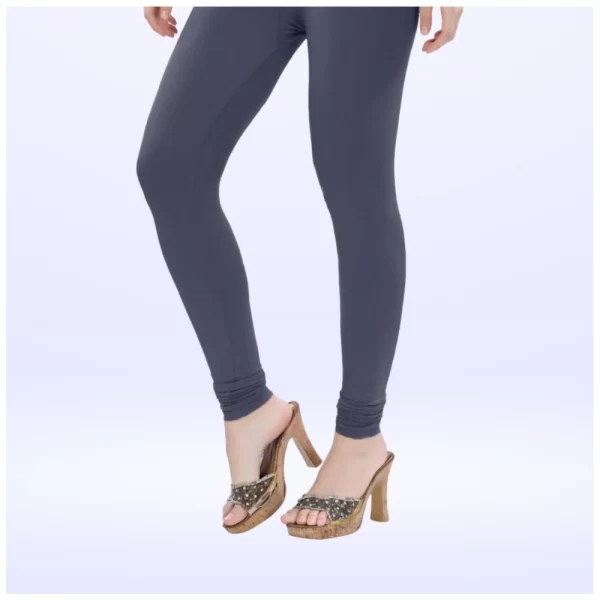 Generic Women's Cotton Blended Solid Churidar leggings (Navy)
