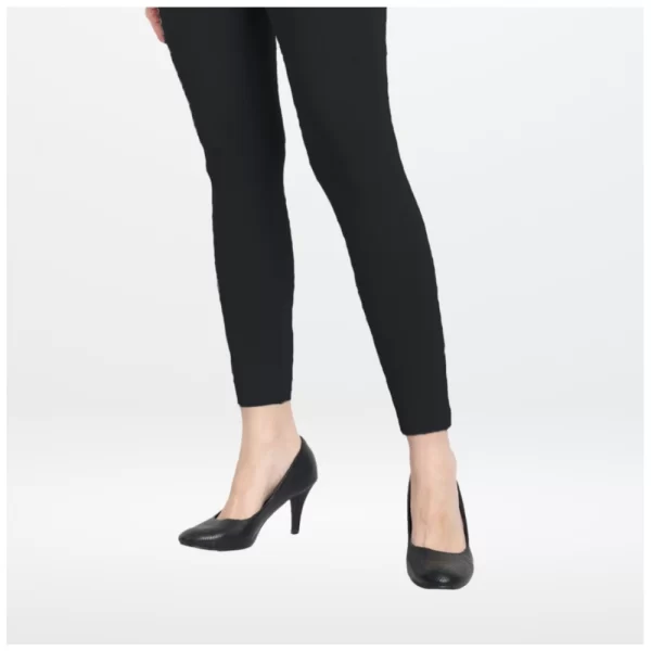 Women's Cotton Blended Solid Ankle legging (Black)