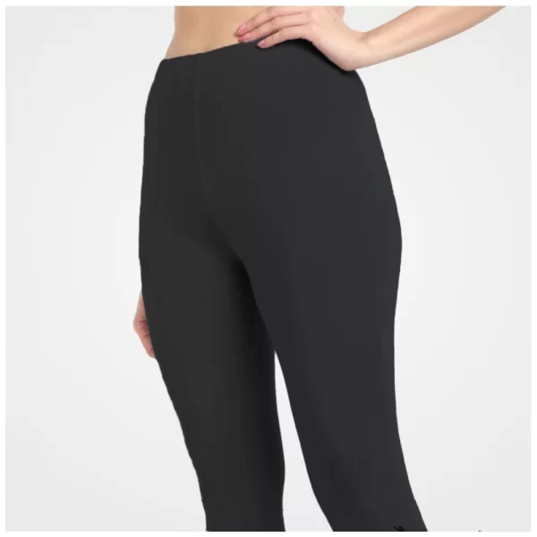 Women's Cotton Blended Solid Ankle legging (Black)