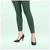Women's Cotton Blended Solid Ankle legging (Bottle Green)