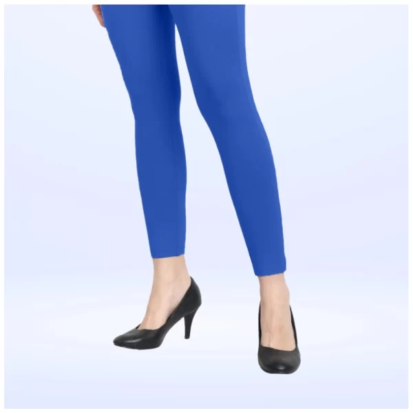 Generic Women's Cotton Blended Solid Ankle legging (Royal Blue)