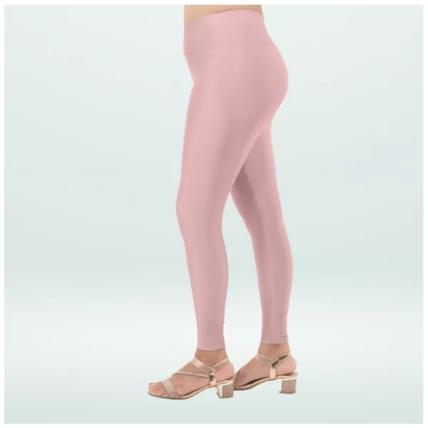 Generic Women's Cotton Blended Solid Shimmer Ankle leggings (Onion)