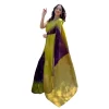 Women's Silk Printed Saree With Unstitched Blouse 5.5Mtr (Wine)