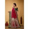 Women's Soft Dola Cotton Kalamkari Printed Saree With Unstitched Blouse 5.5Mtr (Maroon)